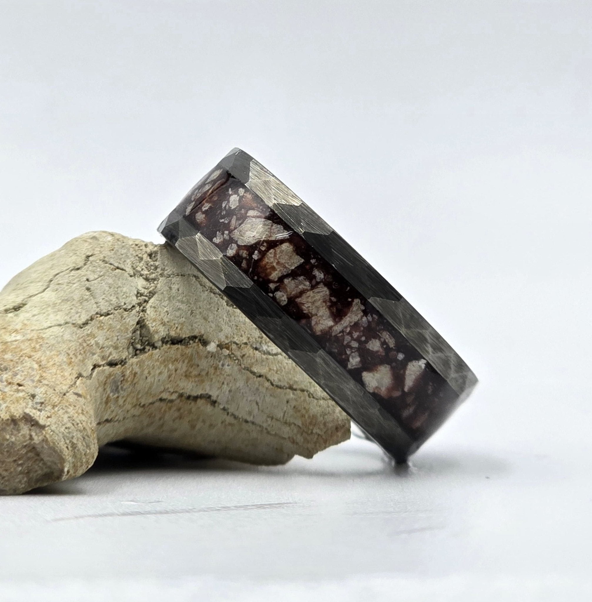 The Blood Jaw: Otodus Obliquus Shark Tooth Fossil Ring - Touchwood