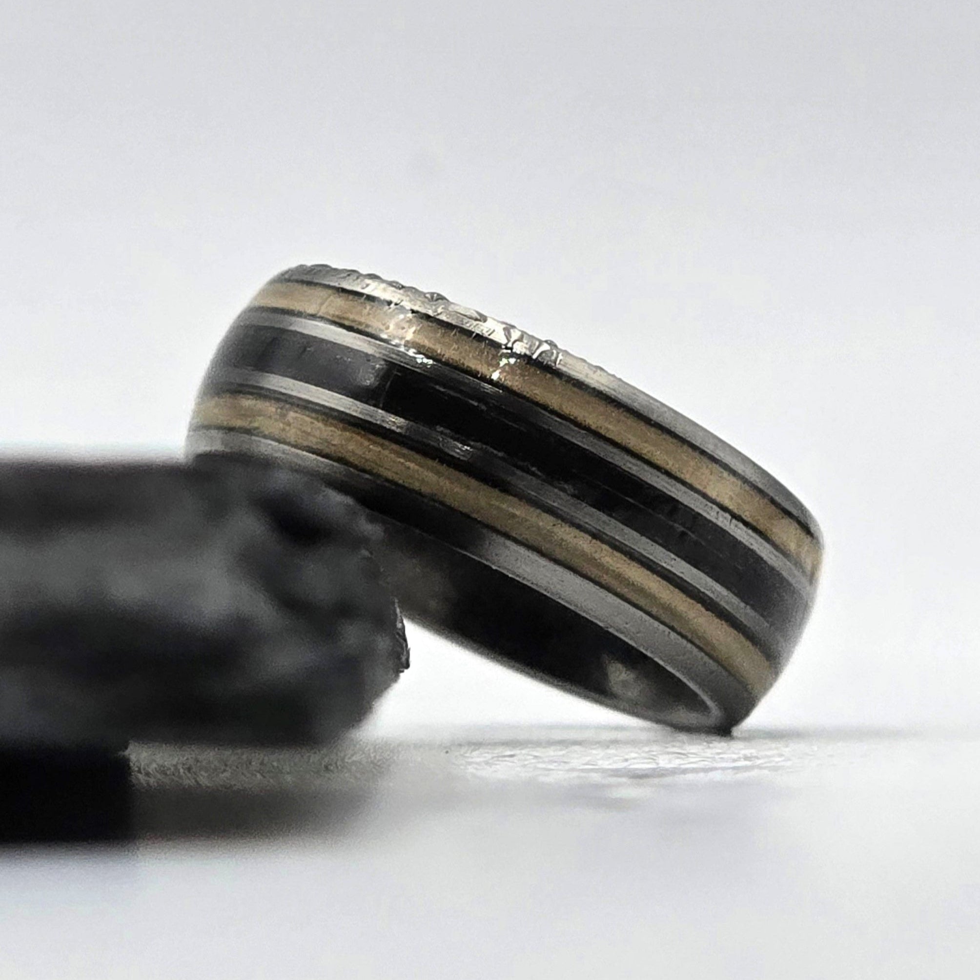 The Mammoth Ash Tungsten Ring: Crafting Boldness with Elephant Hair and Ashwood - Touchwood