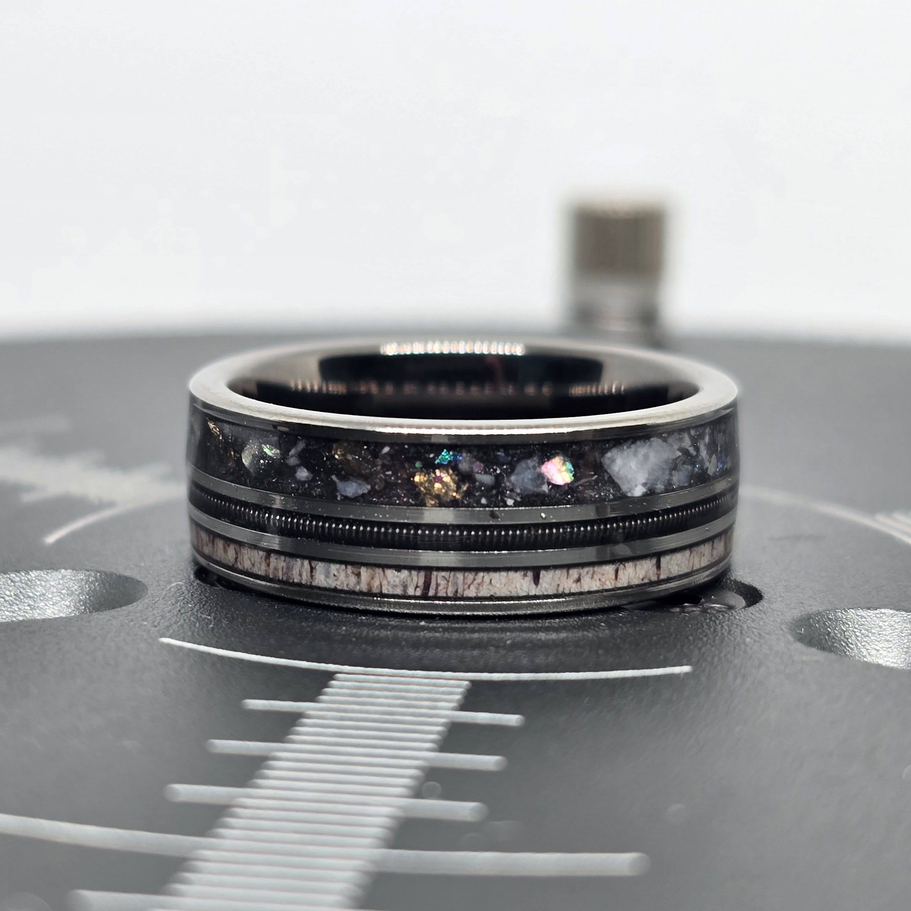 The Stingray – Abalone Shell and Guitar String Ring: A Symbol of Rock, Adventure and Style - Touchwood