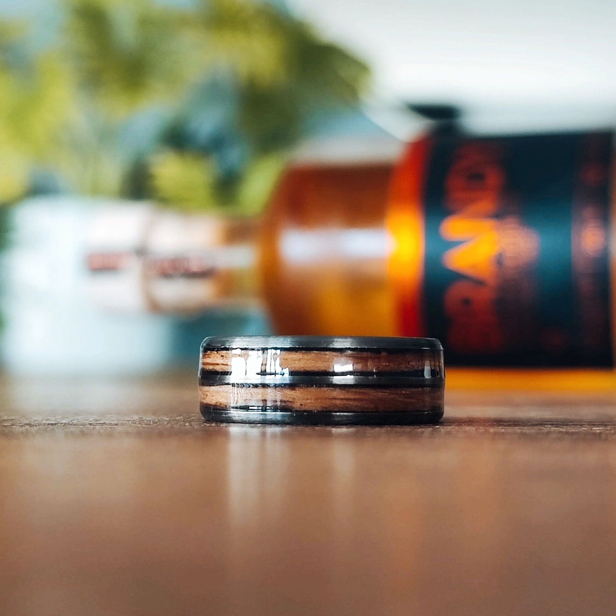 The Ultimate Rugged Tungsten Ring for Men-Die Dubbel – Charred Ashwood and Brannas - Touchwood