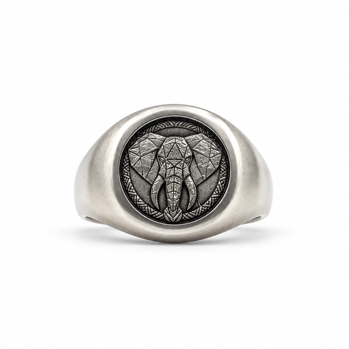 The Iron Tusk - Geometric 3D Elephant Art