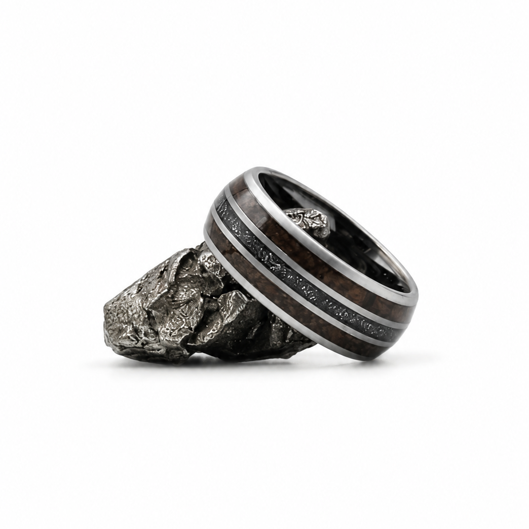 Meteorwood – Petrified Wood & Meteorite Inlay