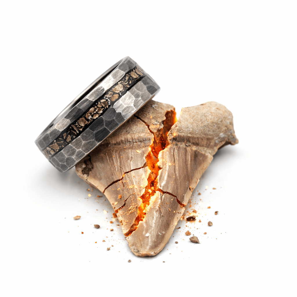 Jaws - Megalodon Tooth set in Dim Grey