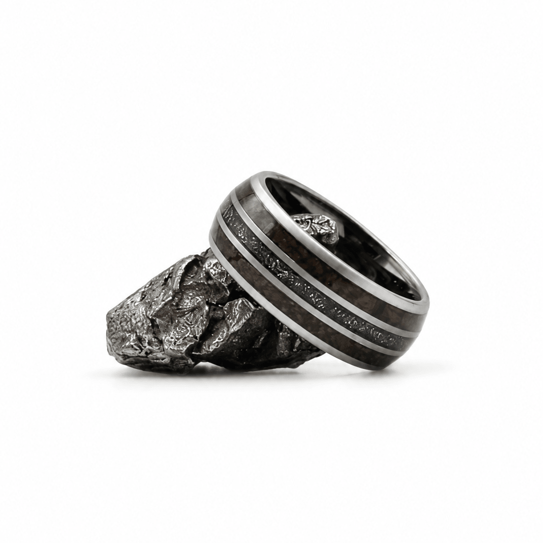 Meteorwood – Petrified Wood & Meteorite Inlay