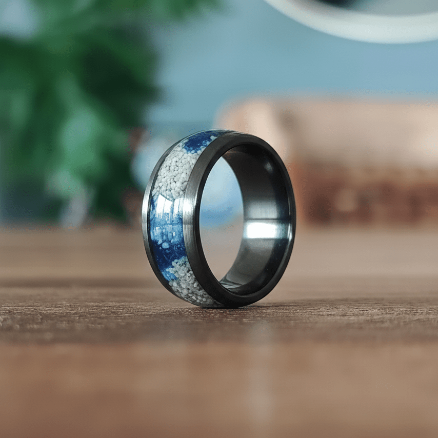 Ocean Avenue - Jamaican Beach sand & Azure resin