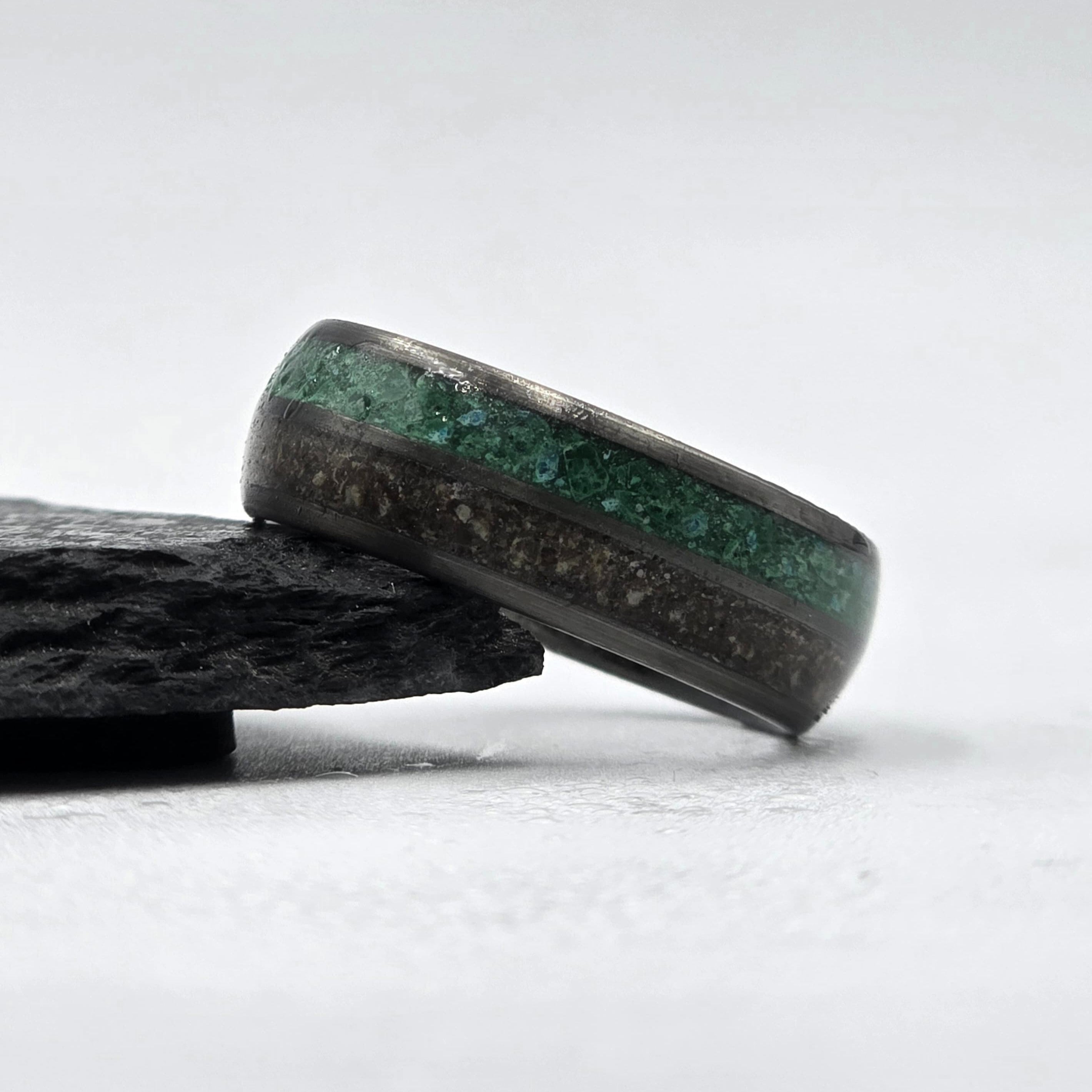 The Bone & Stone - Agatized Dino Bone & Malachite