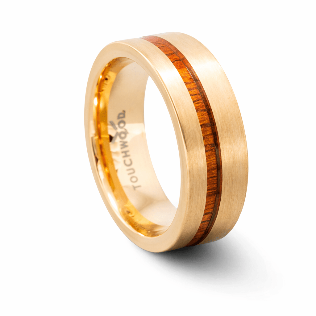 The Gun Rosegold - Rosewood Men's Tungsten Ring