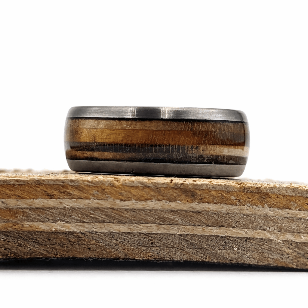 The Kickflip - Skateboard Wood Ring