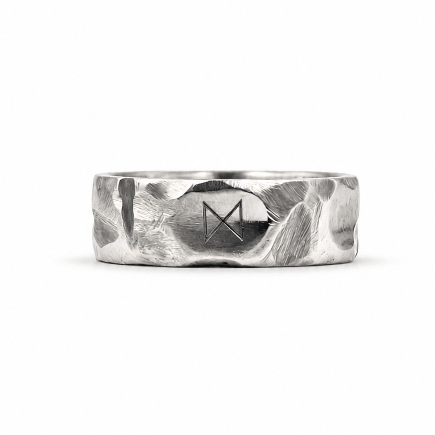 The Nordik - Blacksmith Titanium ring & Fingerprint