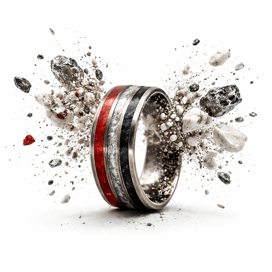 The Patriot - Meteorite, Dino Bone & Howlite