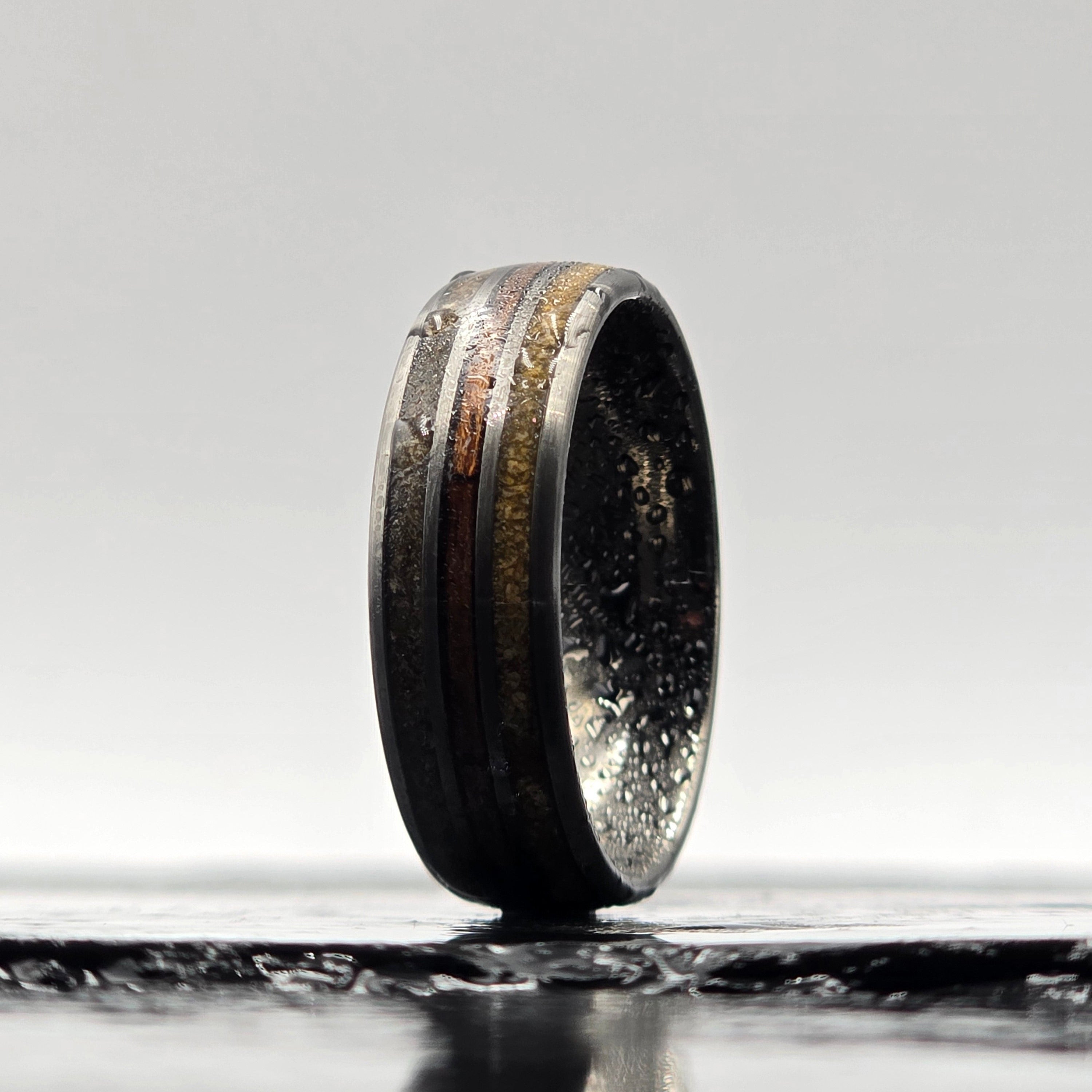 The Primal - Blood Oak, Dino Bone & Meg tooth ring