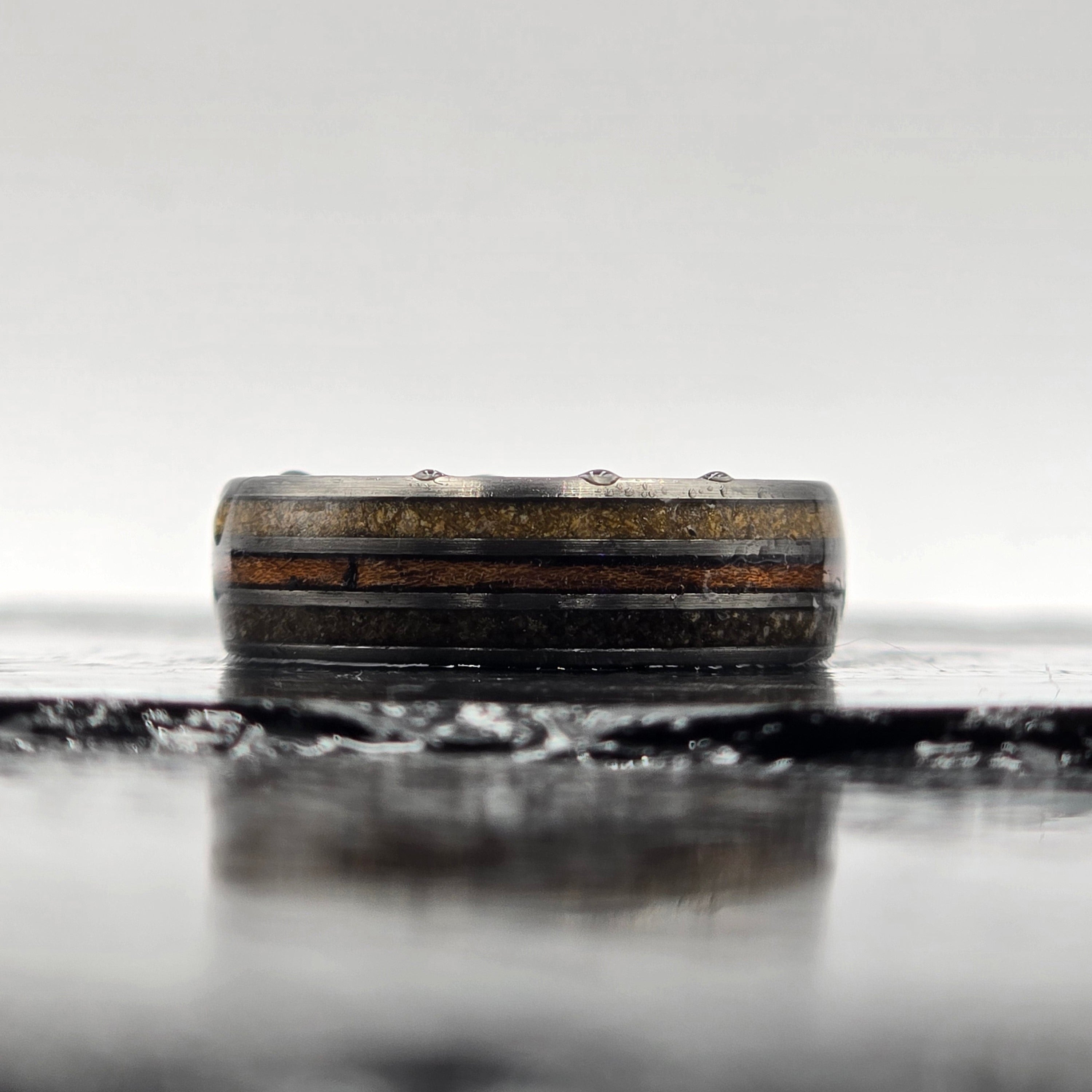 The Primal - Blood Oak, Dino Bone & Meg tooth ring
