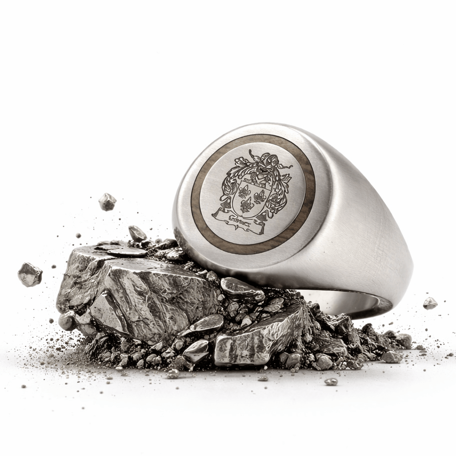 The Teak Titan - Titanium, Teak & Crest