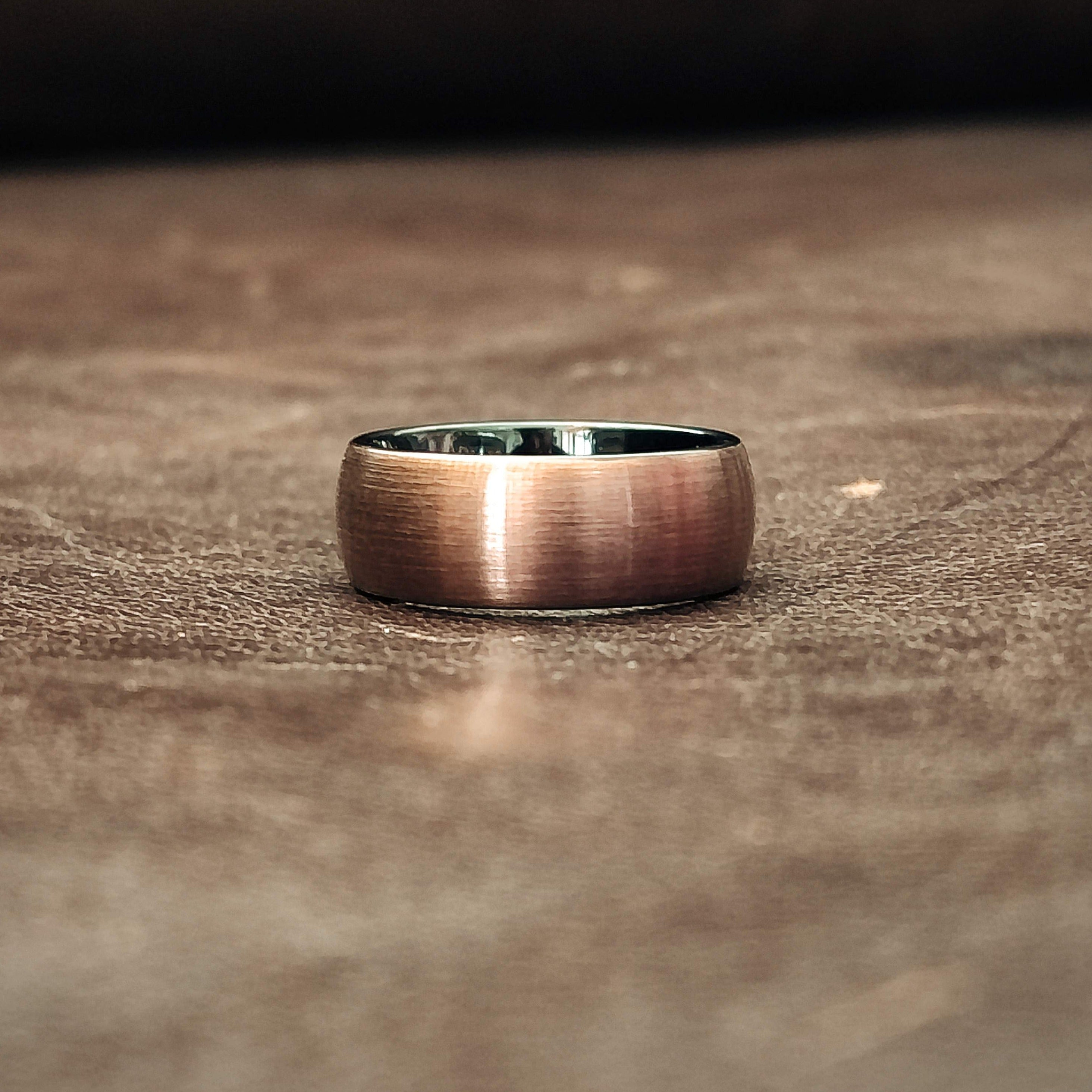 Borin - Chocolate Brown & Black Men's Tungsten Ring