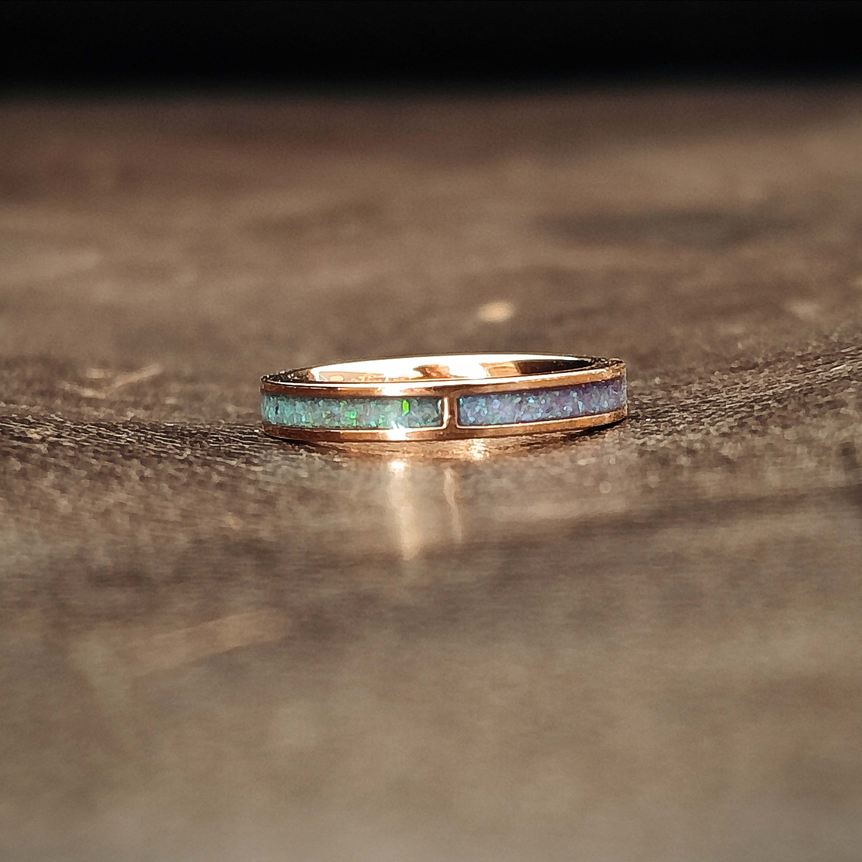 Harmonia - Two Tone Crushed Opal Womens Ring