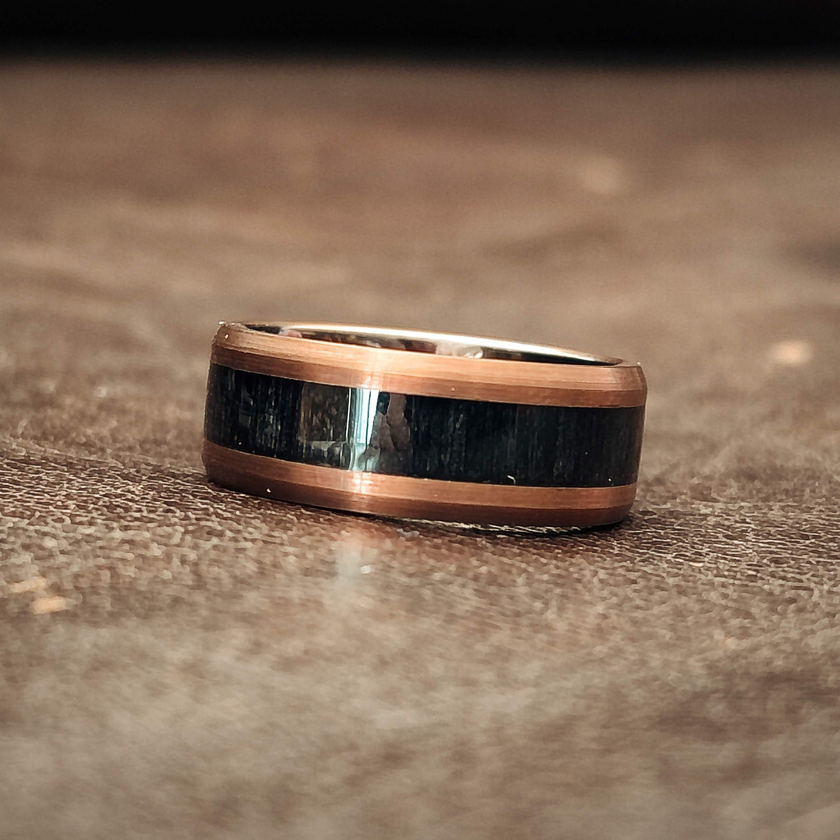 Kano - Ebony Wood Men's Tungsten Ring