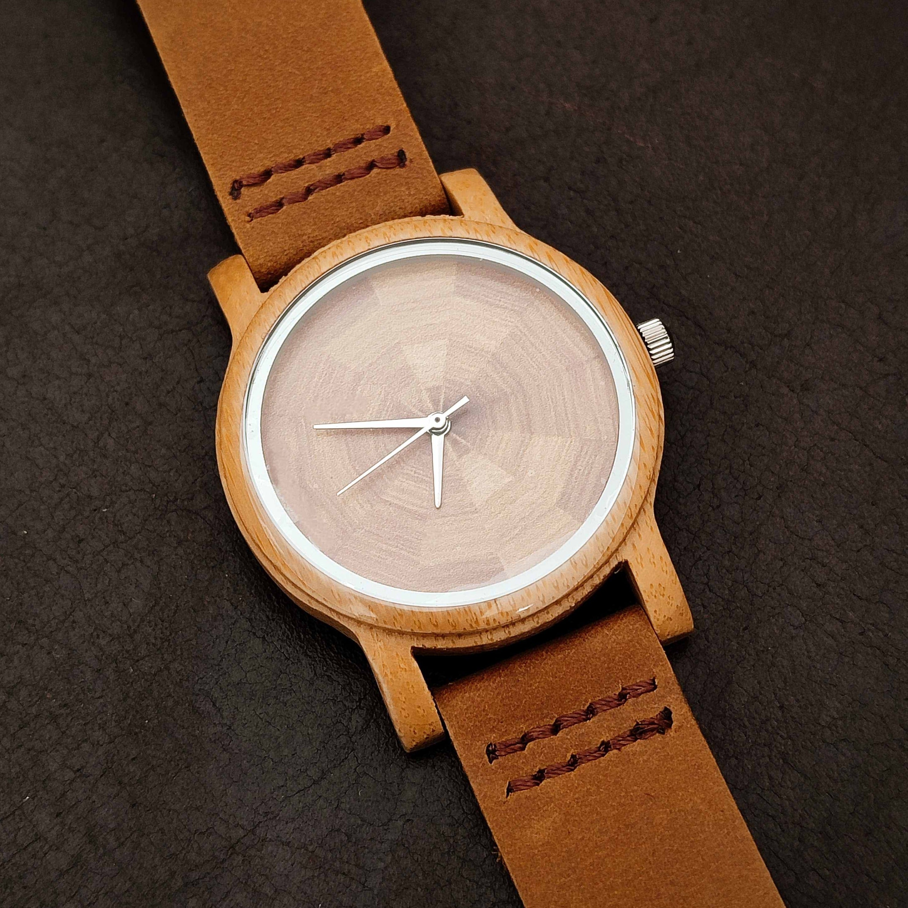 Lady Tile Wood Face - Unisex Watch
