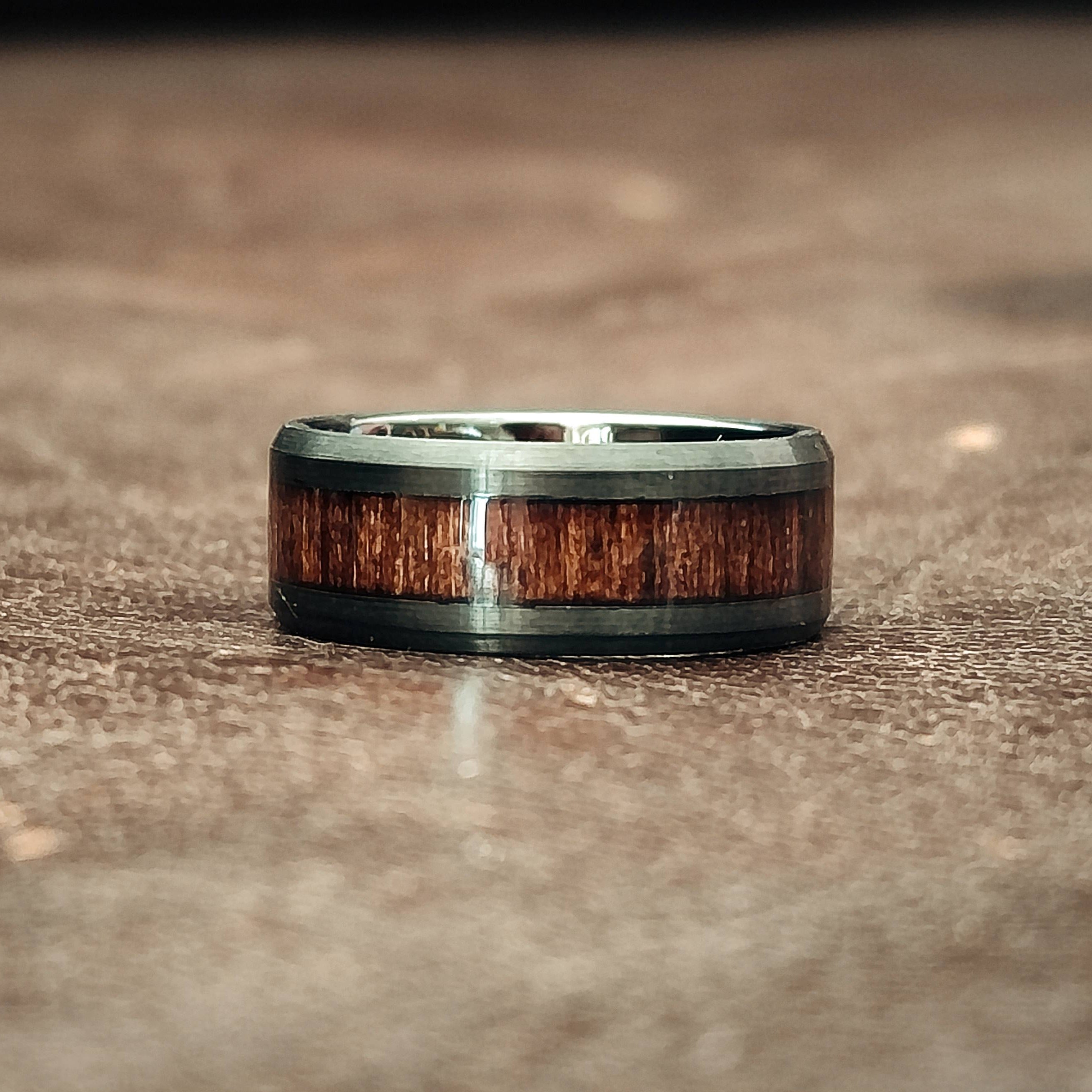 Skyler - Ebony Wood Men's Tungsten Ring