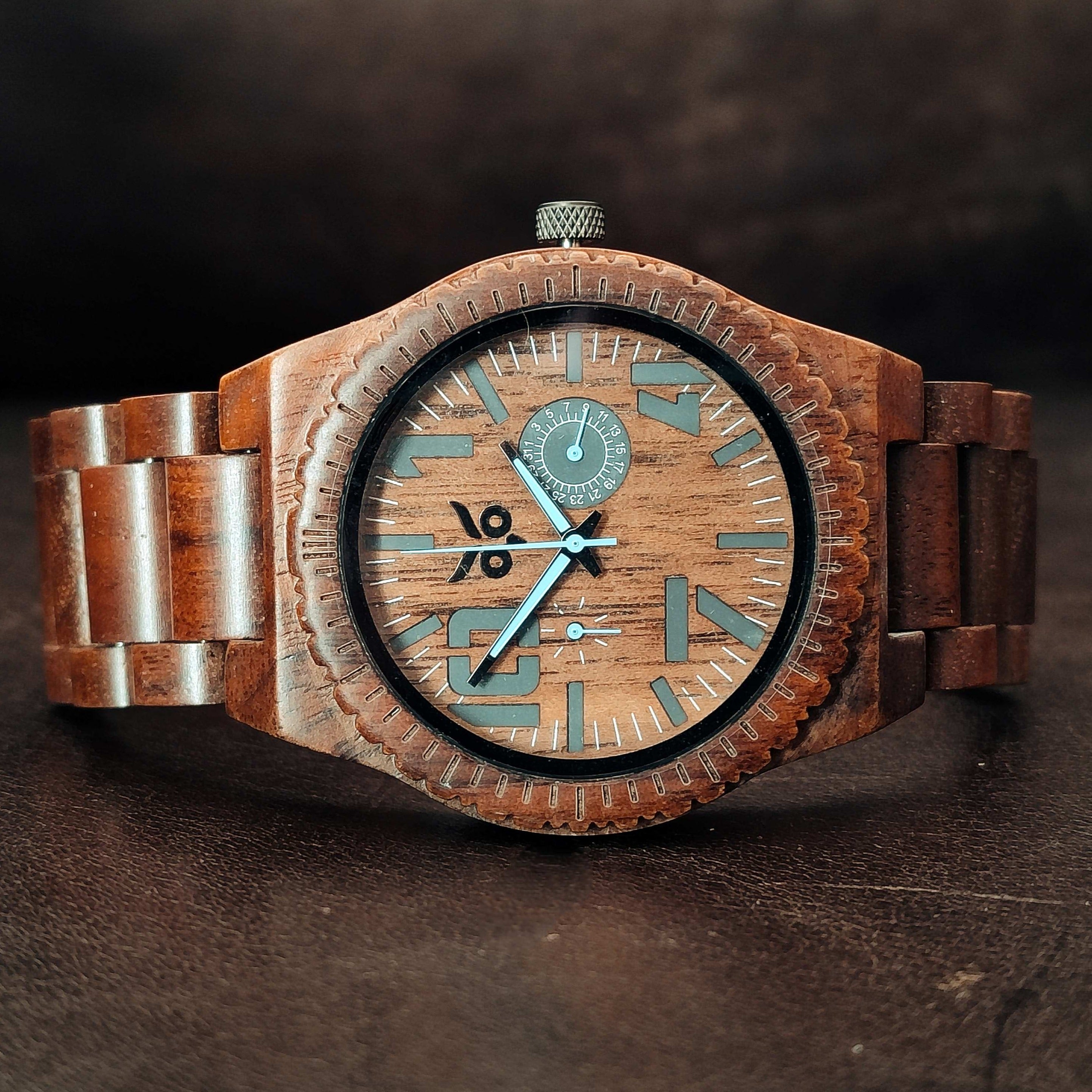 Sub Zero - Walnut Wooden Watch