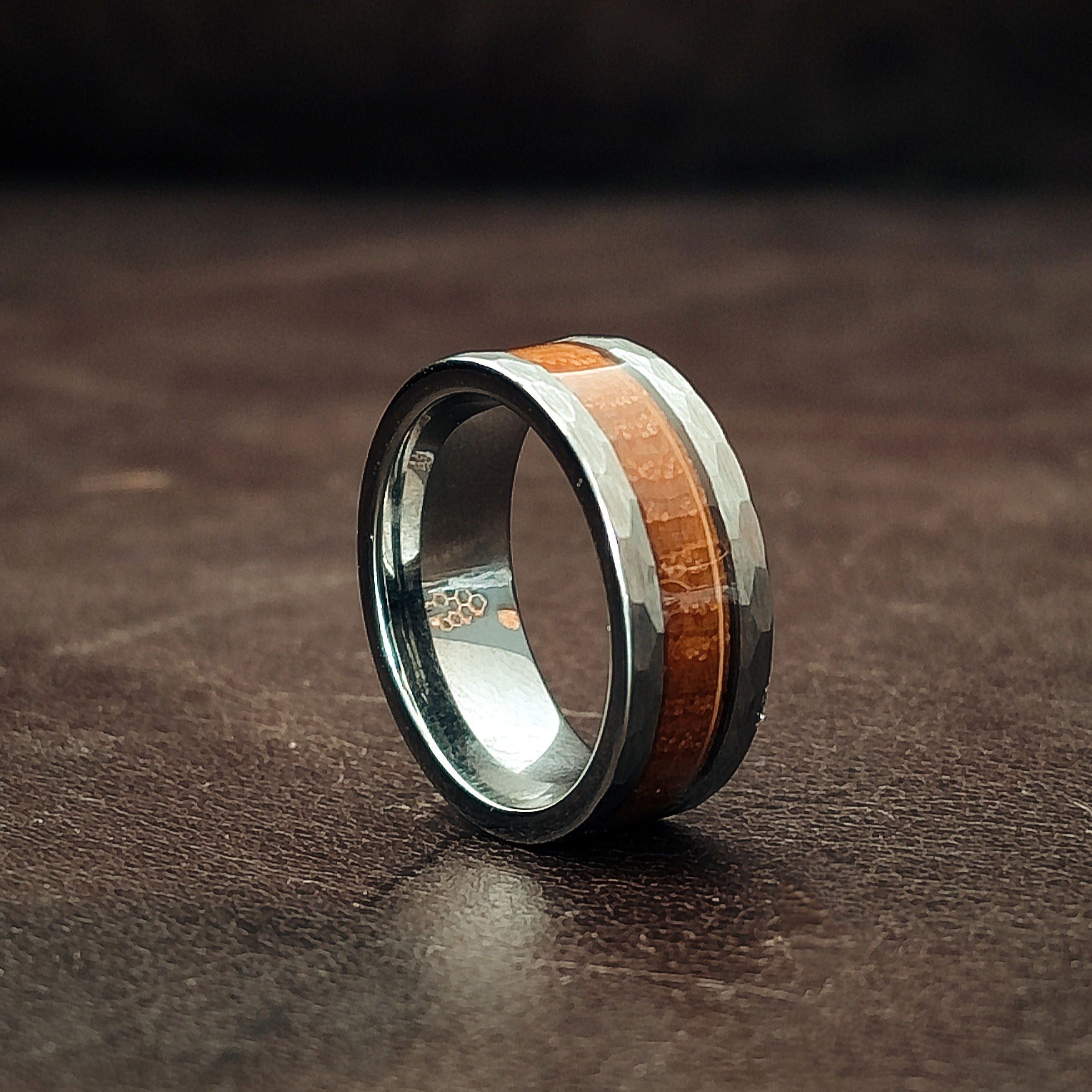 The Axe - Whiskey Barrel Men's Tungsten Ring