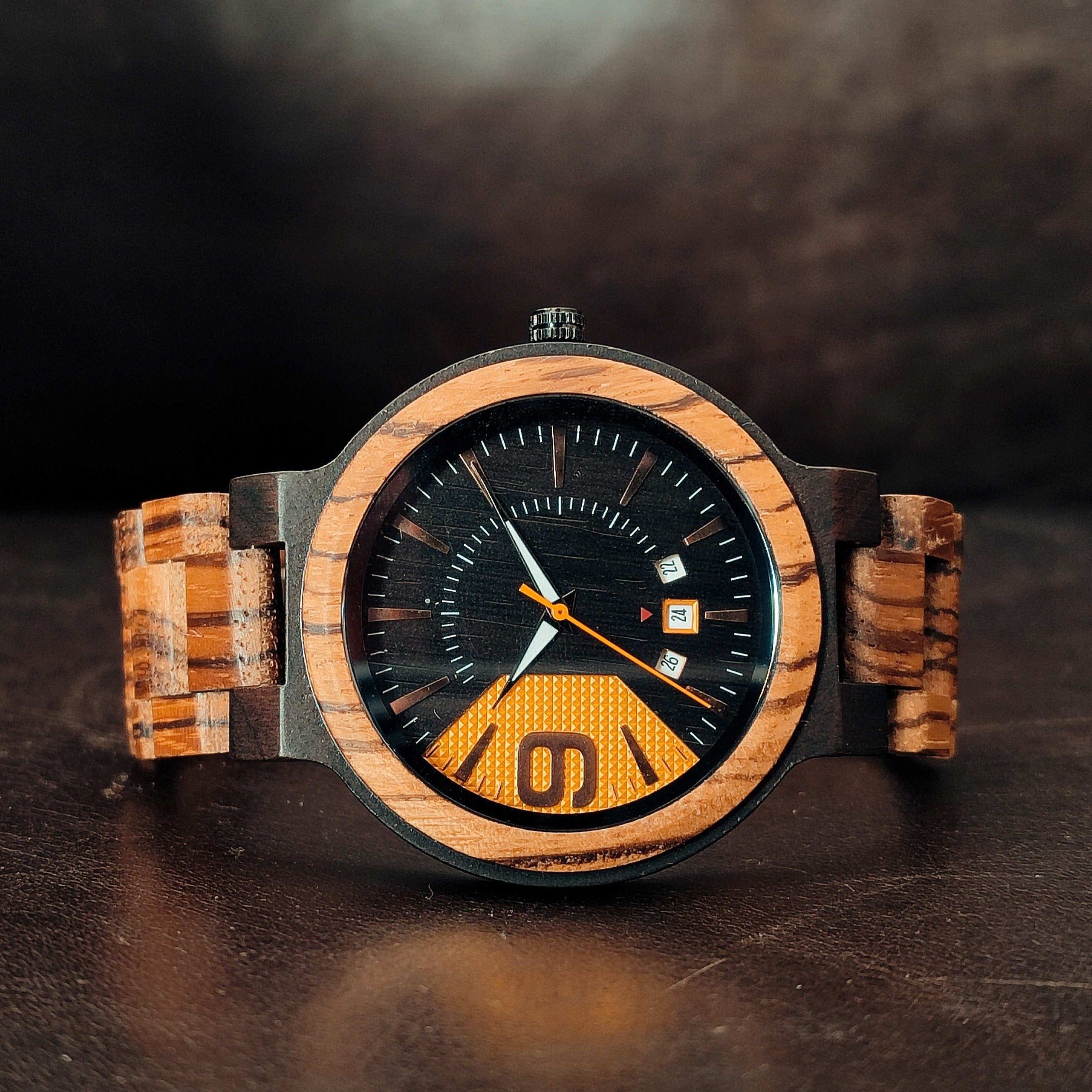 The Bourbon - Ebony & Zebrawood Watch