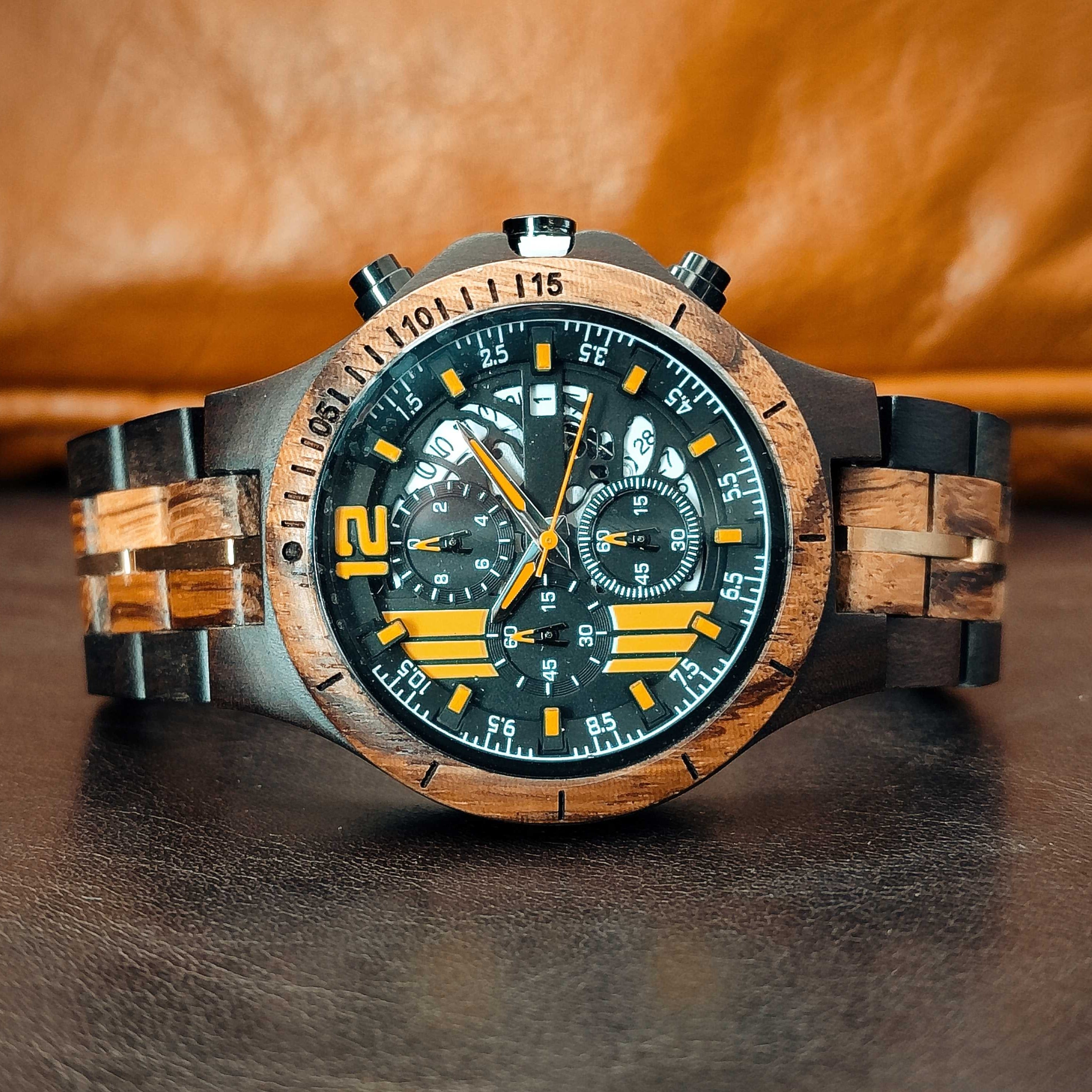 The Lumberjack - Ebony & Zebrawood Watch