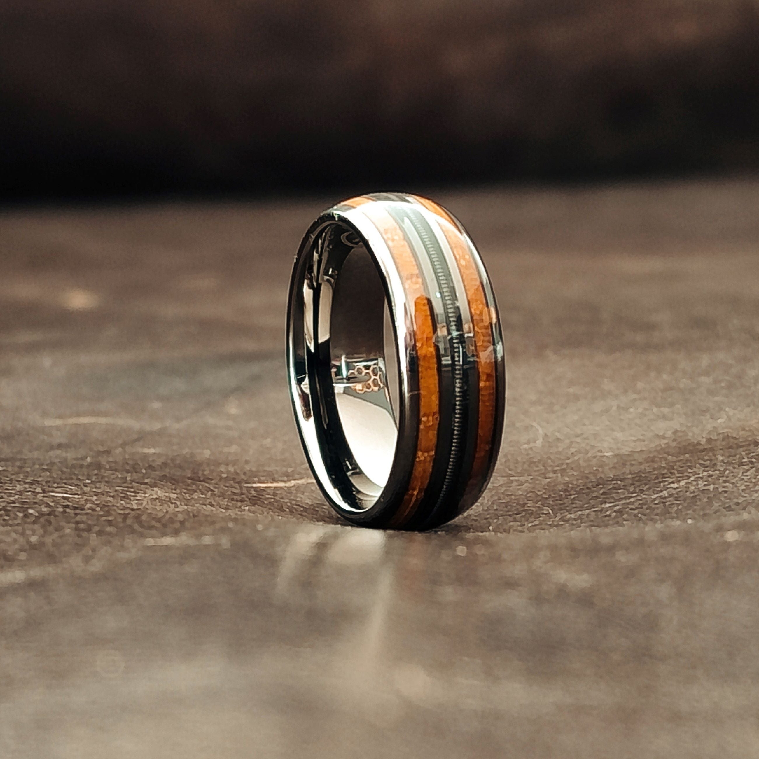 The Marno - Whiskey Barrel & Guitar String Ring