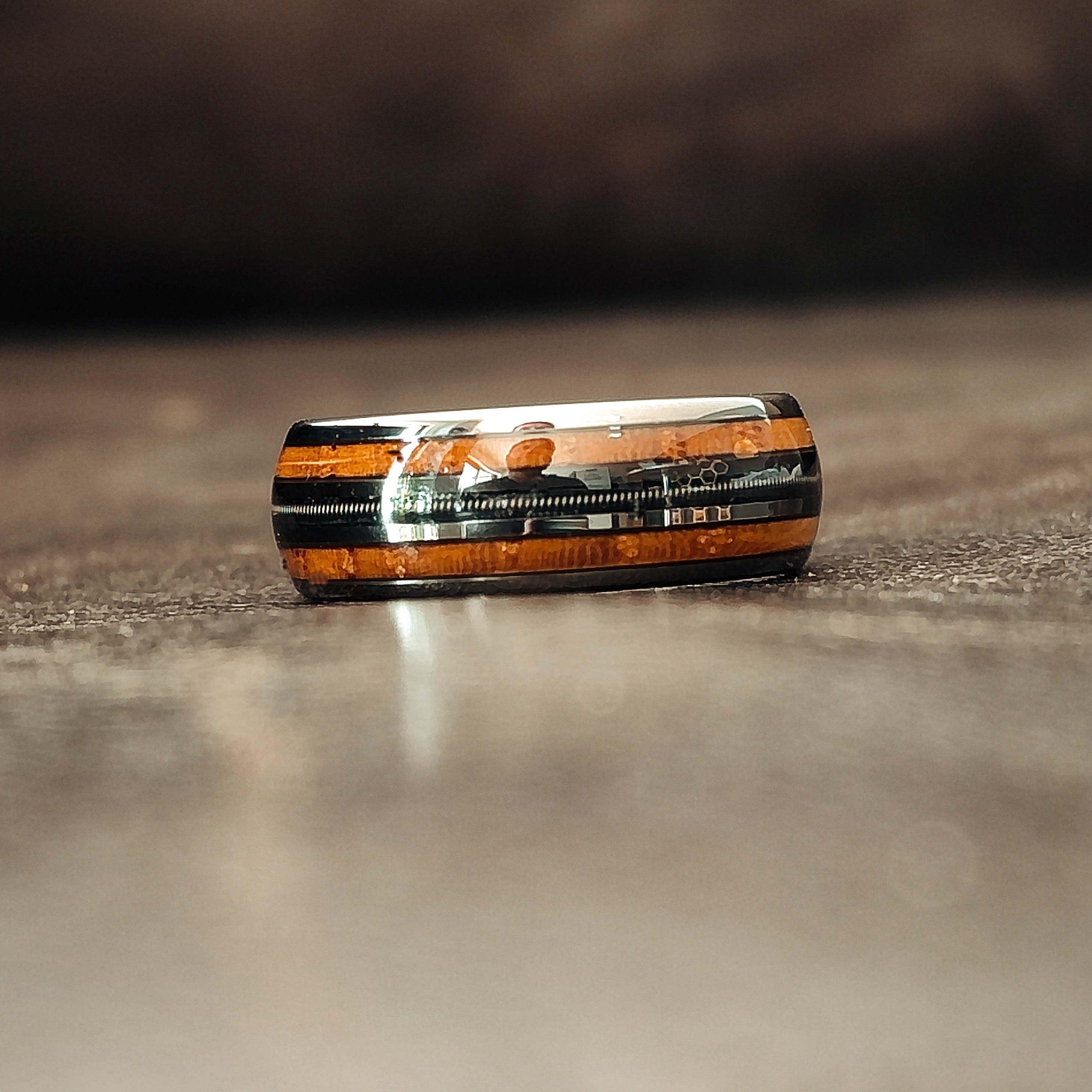 The Marno - Whiskey Barrel & Guitar String Ring