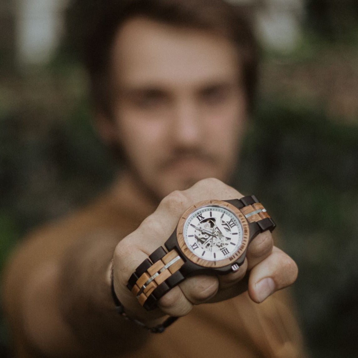 The Mechanical - Olive & Ebony Wood Watch