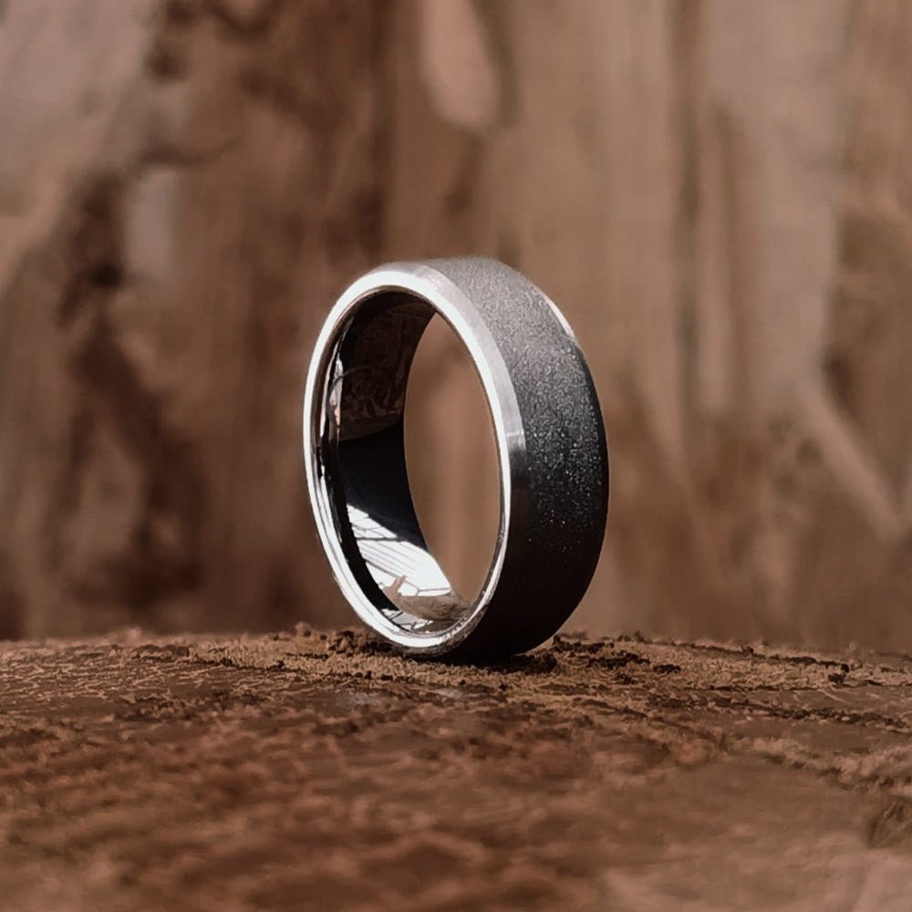 The Minimalist - Sandblasted Men's Tungsten Ring