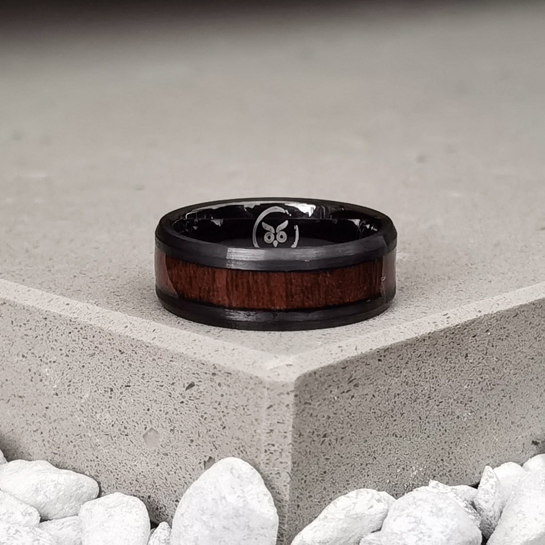 The Punisher - Rosewood Men's Tungsten Ring