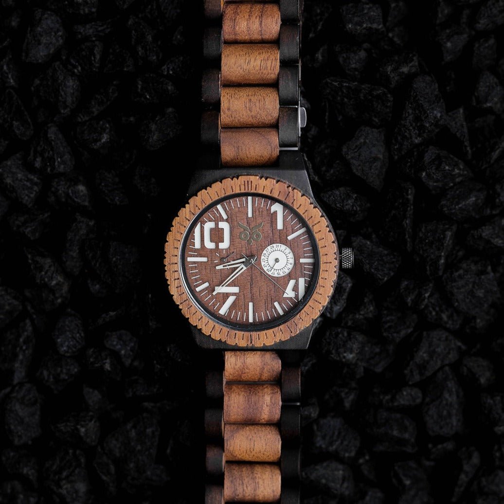 Thor - Ebony & Walnut Wooden Watch
