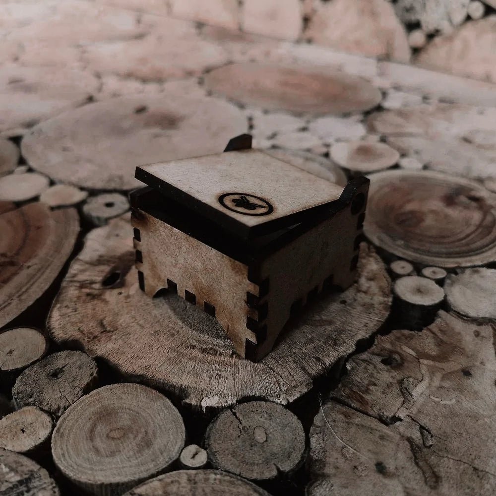 Wolverine - Hammered Rose Gold & Ebony Inlay Men's Tungsten Ring