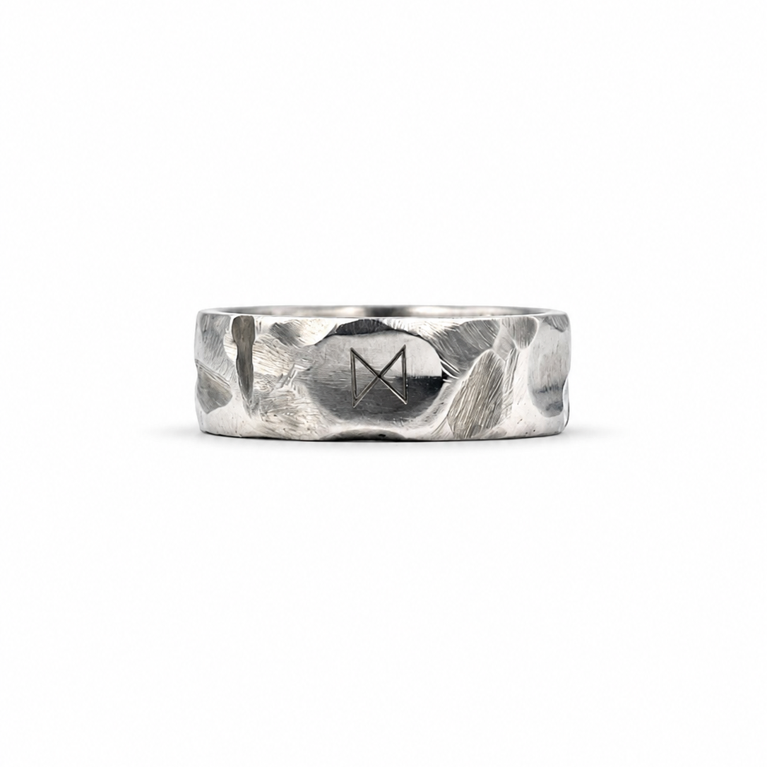 The Nordik - Blacksmith Titanium ring & Fingerprint