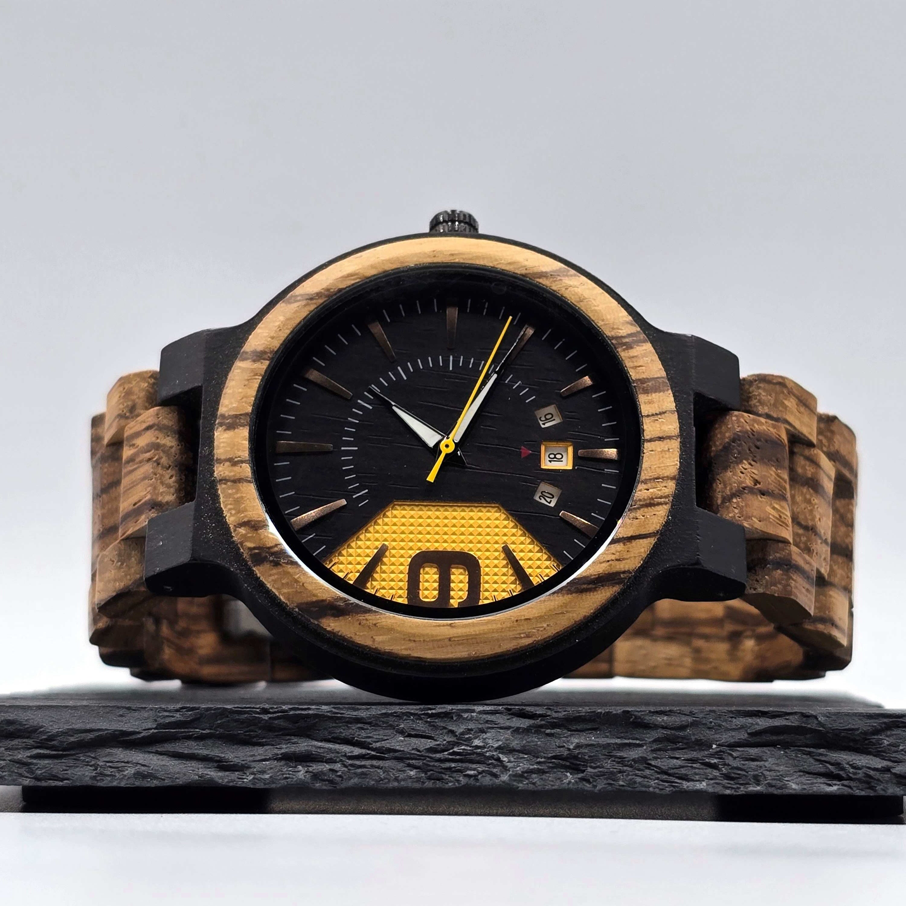 The Bourbon - Ebony & Zebrawood Watch