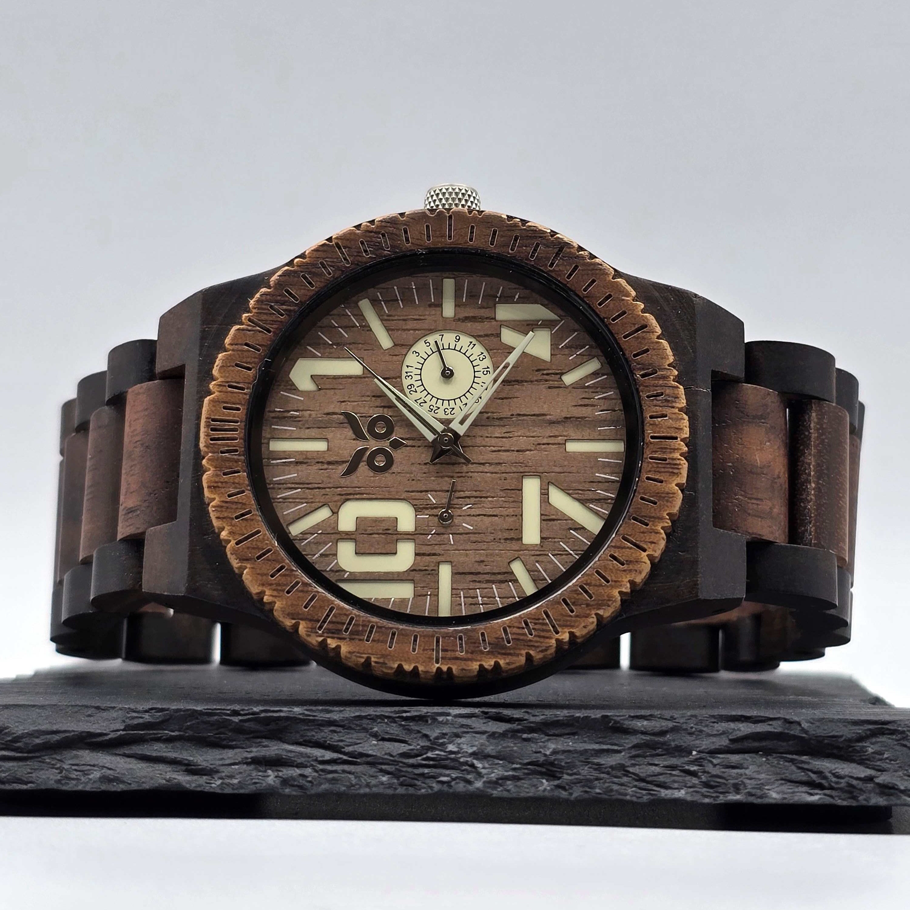 Thor - Ebony & Walnut Wooden Watch