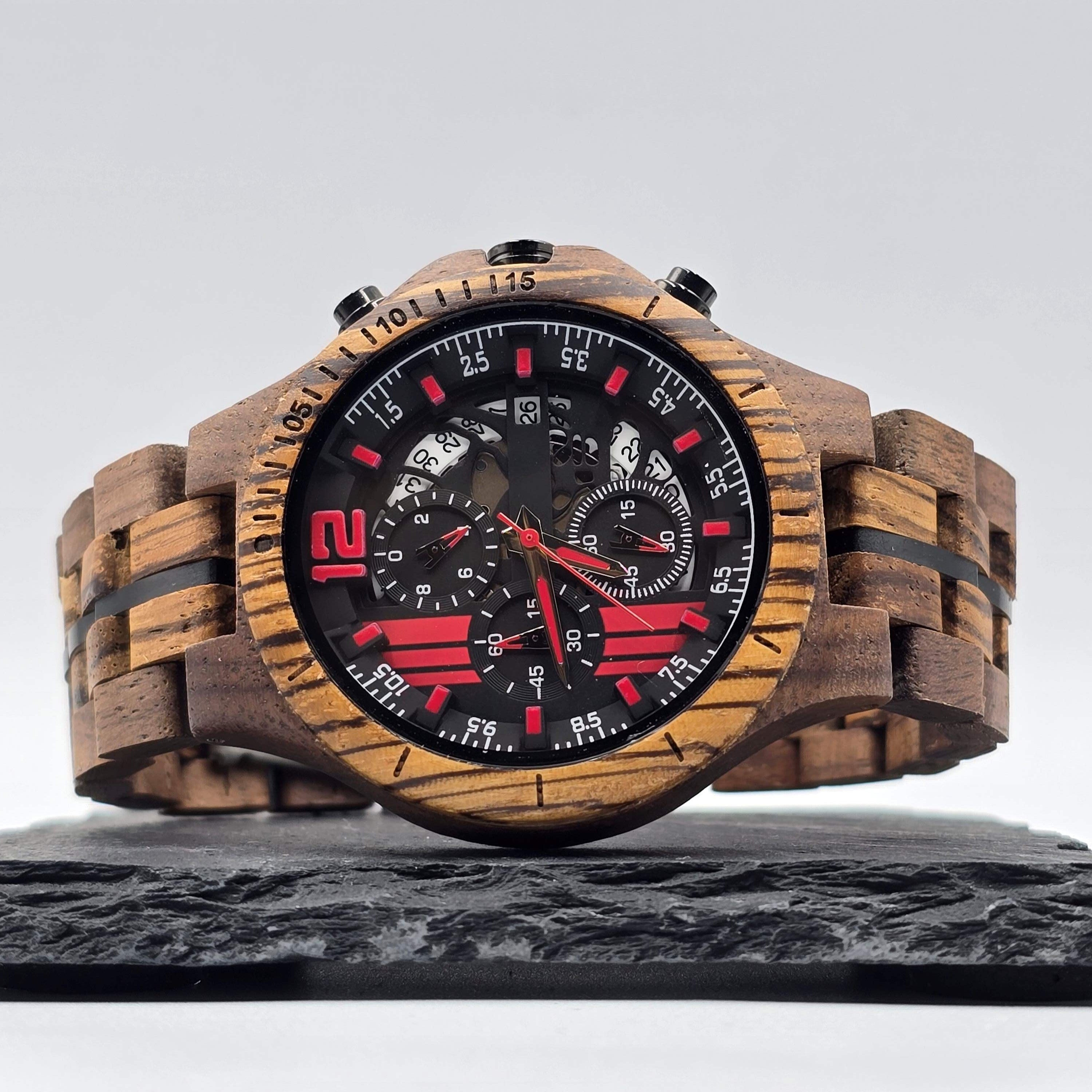 The Antman - Zebra & Walnut Wooden Watch