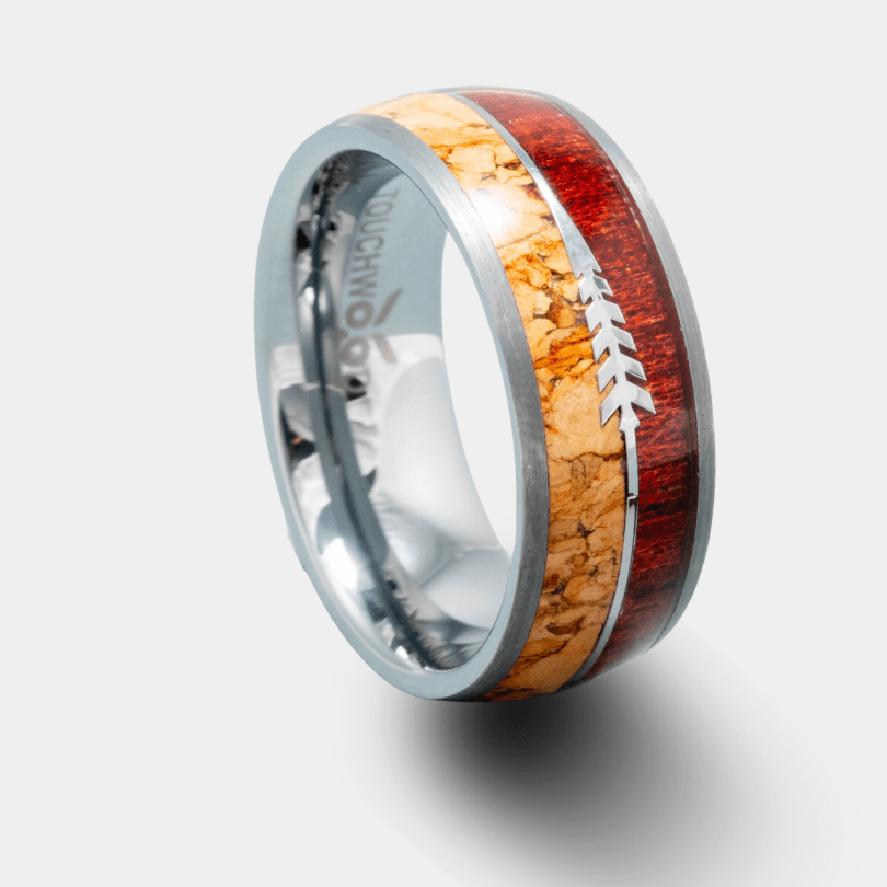 Arsenal - Rosewood & Cork Tungsten Ring