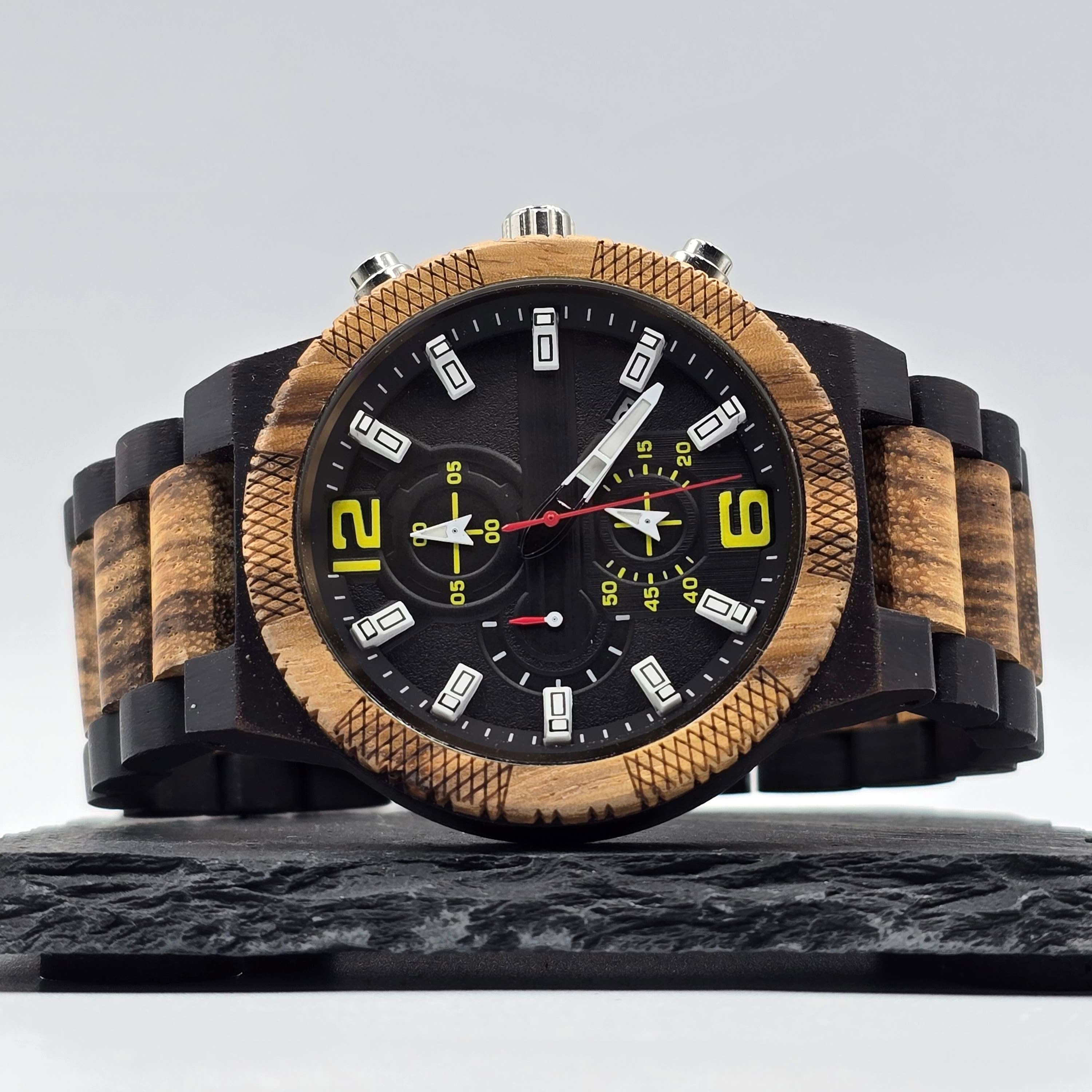 Falcon - Ebony & Zebrawood Watch