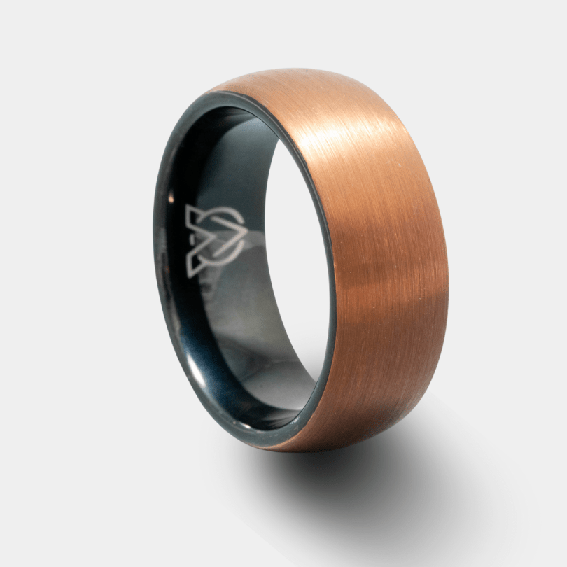 Borin - Chocolate Brown & Black Men's Tungsten Ring