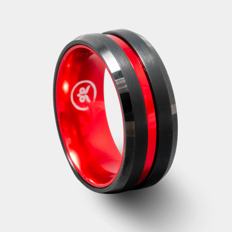 Deadpool - Red & Black Men's Tungsten Ring