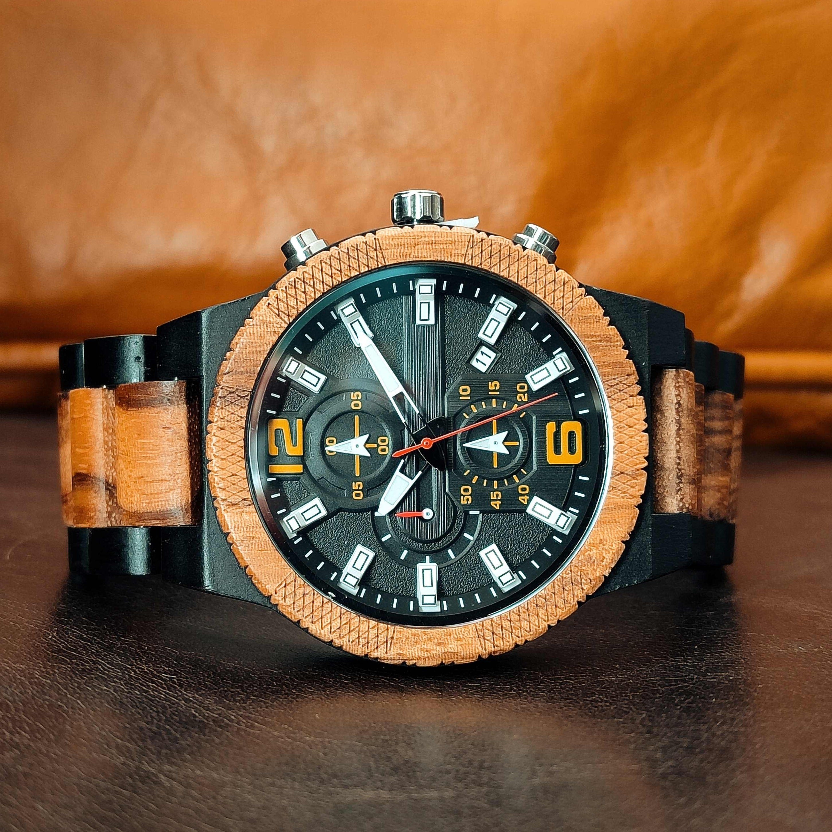 Falcon - Ebony & Zebrawood Watch