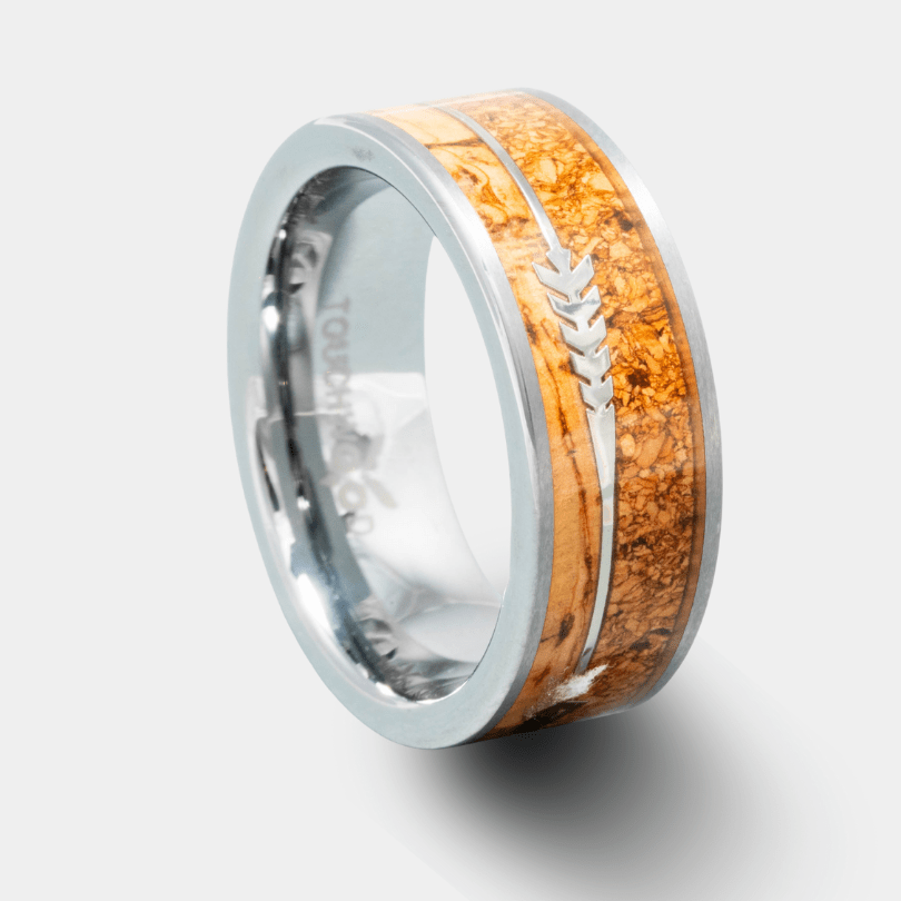 Hawkeye - Subtle & Rough Cork Tungsten Ring