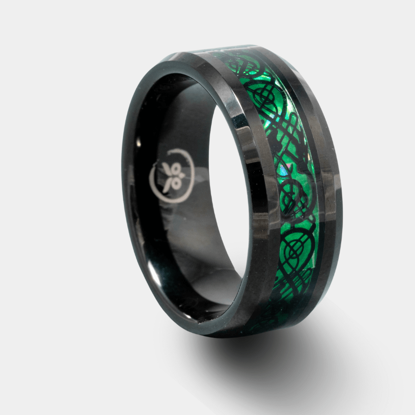 Loki - Green Pearl Men's Tungsten Ring