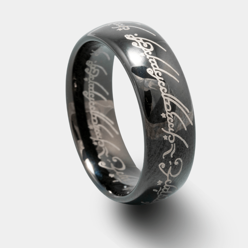 Lord Of The Rings - Black Men's Tungsten Ring