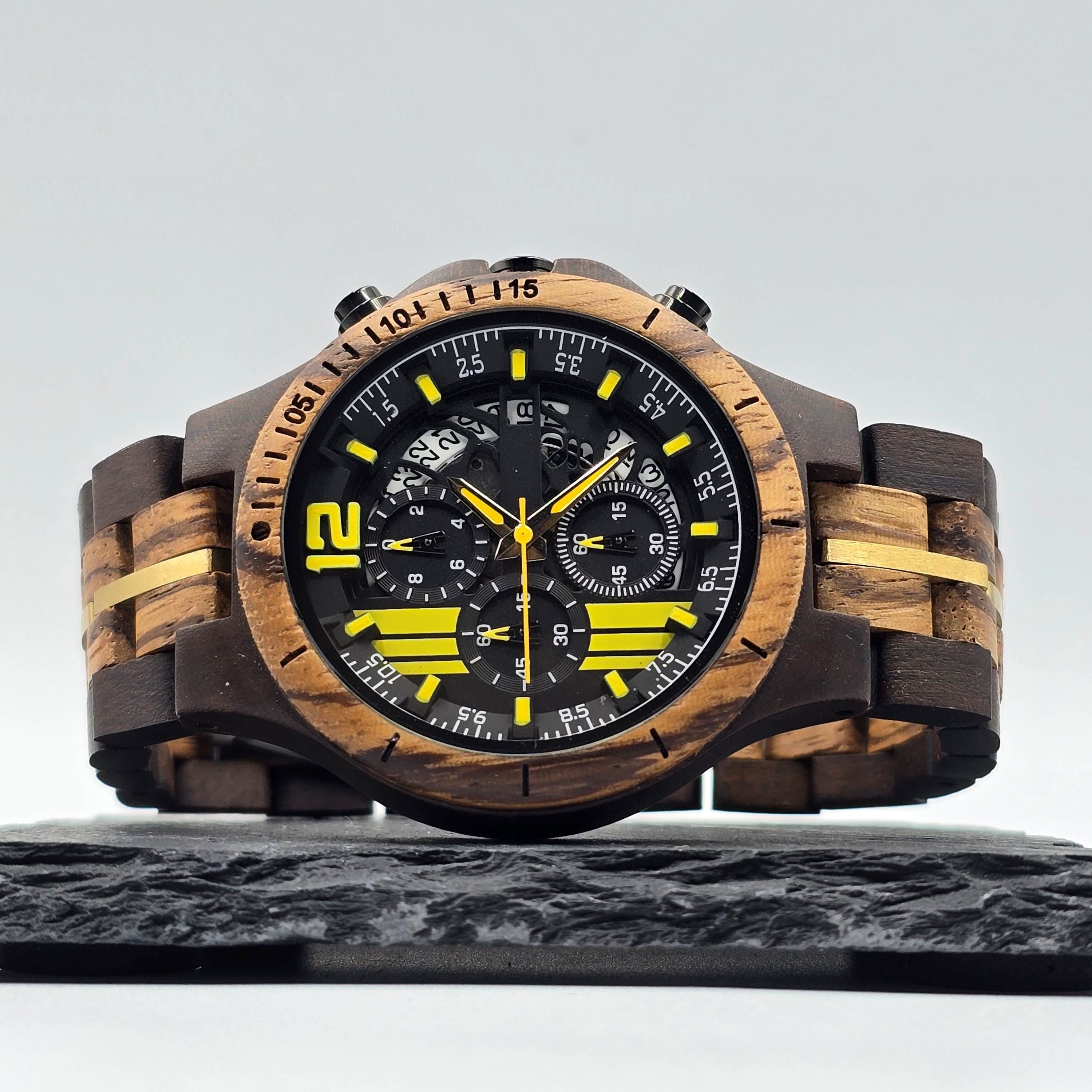 The Lumberjack - Ebony & Zebrawood Watch