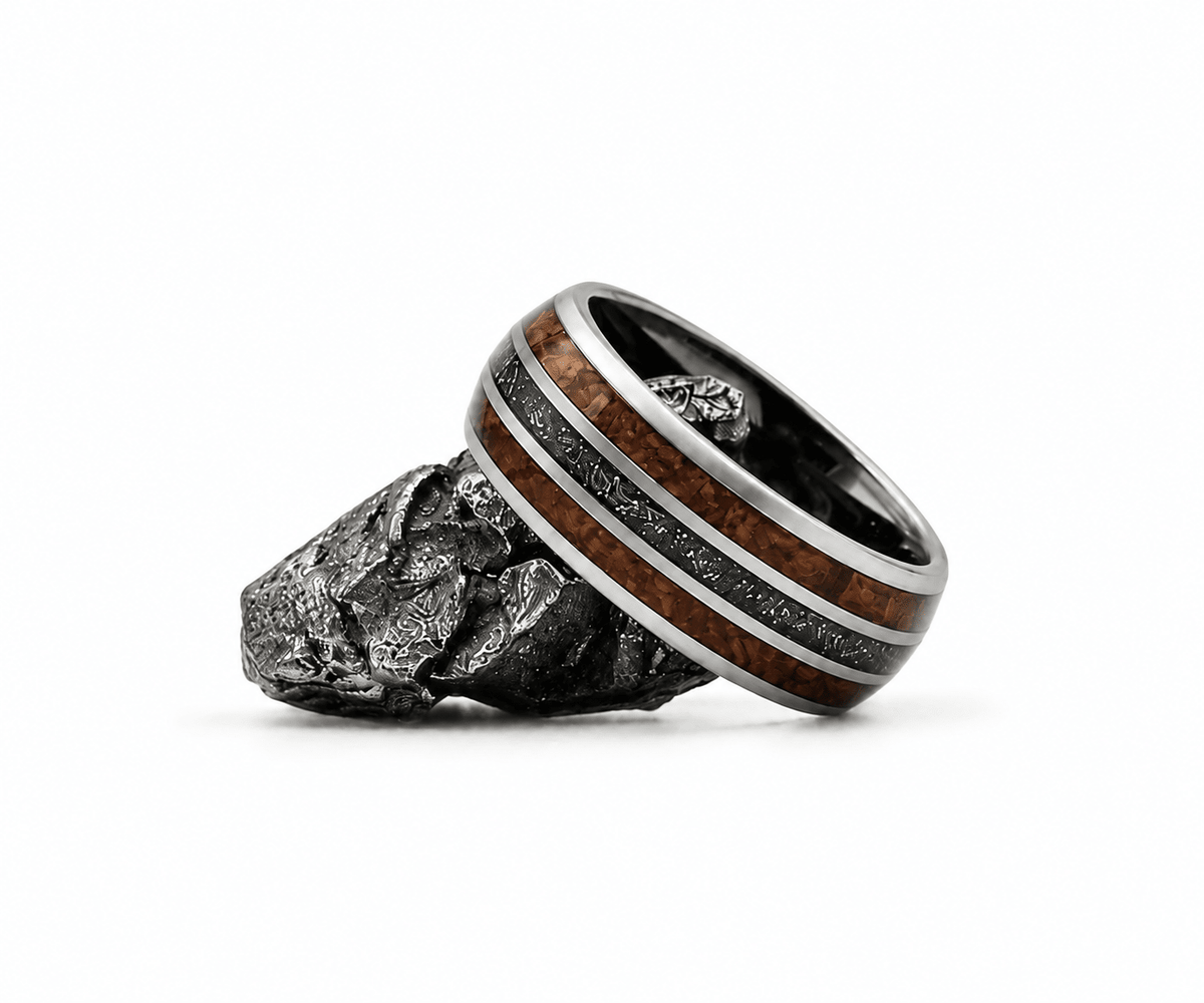 Meteorwood – Petrified Wood & Meteorite Inlay