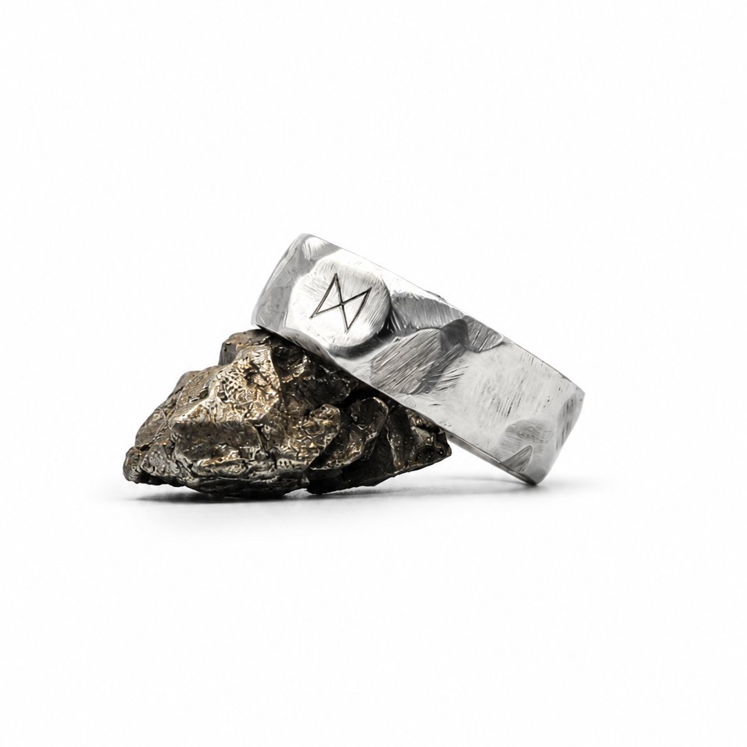 The Nordik - Blacksmith Titanium ring & Fingerprint