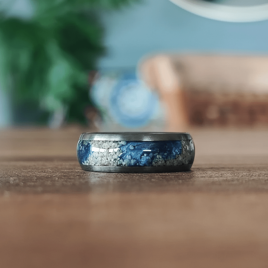 Ocean Avenue - Jamaican Beach sand & Azure resin