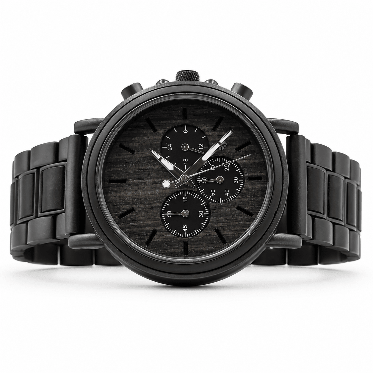 Skyler - Black Plated Stainless steel & Ebony wood
